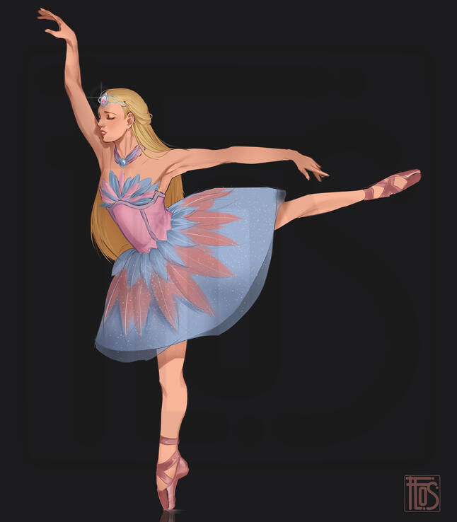 (Barbie Swan Lake Fanart) Ballerina Art Study